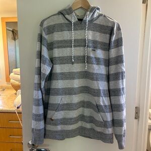 Men's Gray Striped Hoodie by